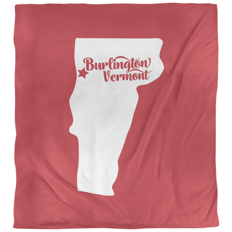 Housse de couette réversible simple burlington vermont, Housse de couette pour grand lit, Rouge, Microfibre