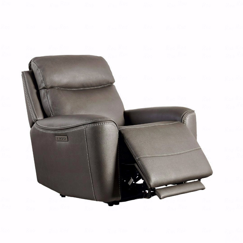 Finition grise avec fonction inclinable et repose-pieds de style transitionnel