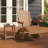  HDPE Outdoor Folding Adirondack Rocking Chair With Retractable Ottoman-1969850216