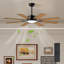 Ventilateur de plafond moderne avec moteur à courant continu silencieux réversible-1740142842