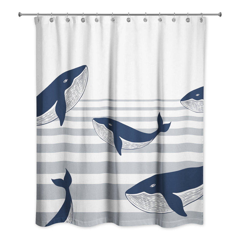 Rideau de douche simple Nautical