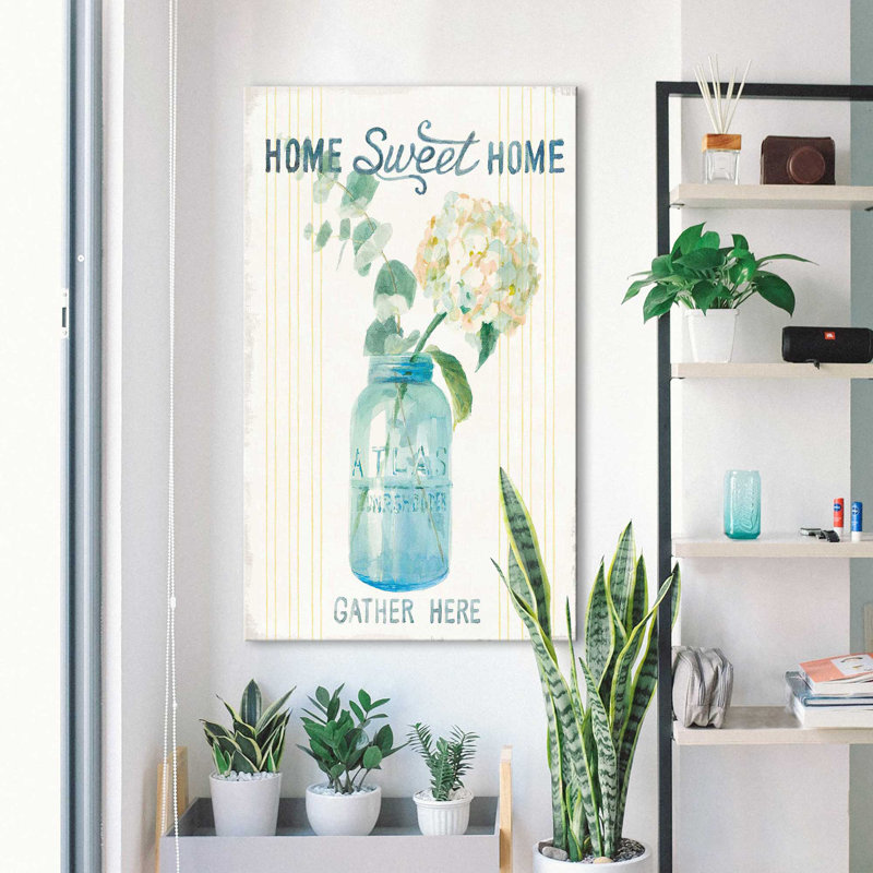 " Floursack Home VI ", 30" H x 18" W x 1" D, Wrapped Canvas
