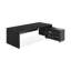 Bureau de direction en L en bois massif noir avec tiroirs-818369306