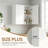 59" Wall Mounted Laundry Room Cabinet, Bathroom Wall Cabinet With Adjustable Shelf, Modern Hanging Storage Cabinet For Kitchen, Laundry, Bathroom & Garage-1833107957-1833298327