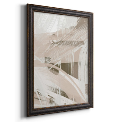 Toile encadrée de qualité supérieure Earthtone Swipe II - prête à être accrochée