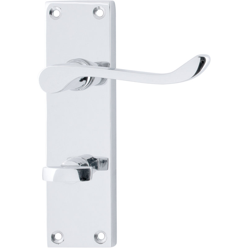 Amant Door Handle, Polished Chrome