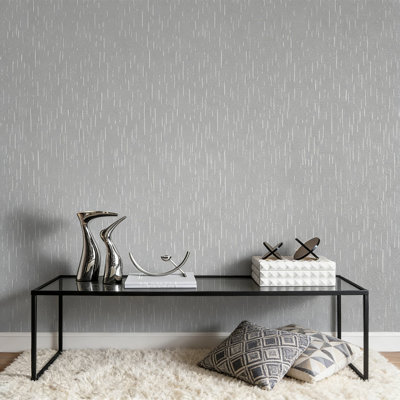 Grey Peel And Stick Wallpaper Removable Self-Adhesive Vinyl Roll, Modern Waterproof Contact Paper For Walls, Furniture, Cabinets, Drawers, And Desks