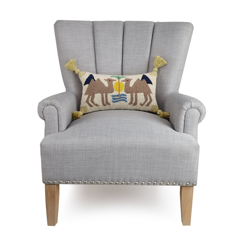 Coussin lombaire en laine dunes des pompons Justina Blakeney