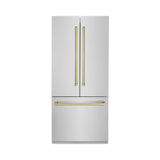 ZLINE 36" 19.6 cu. ft. Built-In 3-Door French Door Refrigerator with Internal Water and Ice Dispenser