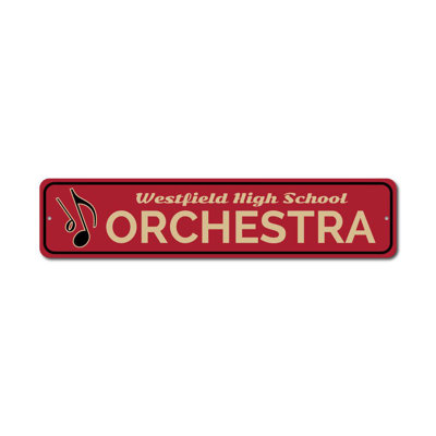High School Orchestra Custom Aluminum Sign