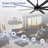 Ilette 65/72/84 Inch 8-Blade Ceiling Fan Without Light, Modern Large Ceiling Fan with Remote, Quiet Reversible DC Motor, 6-Speed for Indoor or Covered Outdoor, Black-459525200-413739857