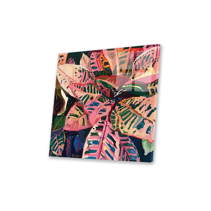 «Pink Croton» par Teddi Parker - impression non encadrée, H 24 po x l 24 po x P 0,25 po