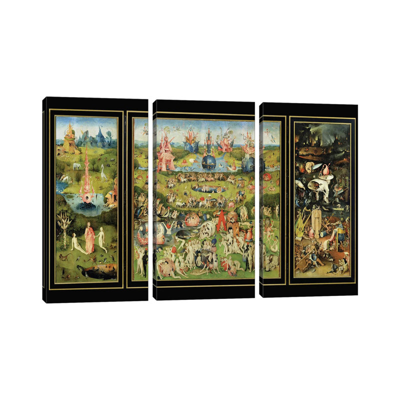 " The Garden Of Earthly Delights, C.1500 " by Hieronymus Bosch 3 - Pieces