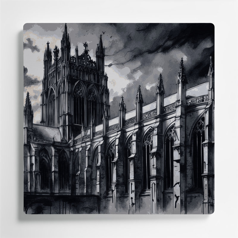 Halloween, art gothique noir, art mural, H 8 po x l 8 po