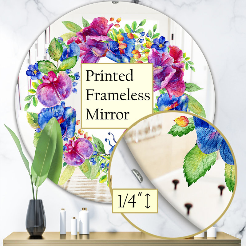 Miroir mural Wreath, H 23,6 po x l 23,6 po
