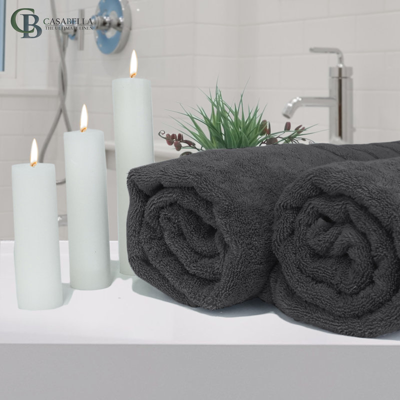 Casabella Luxury Jumbo Bath Sheet, Grey