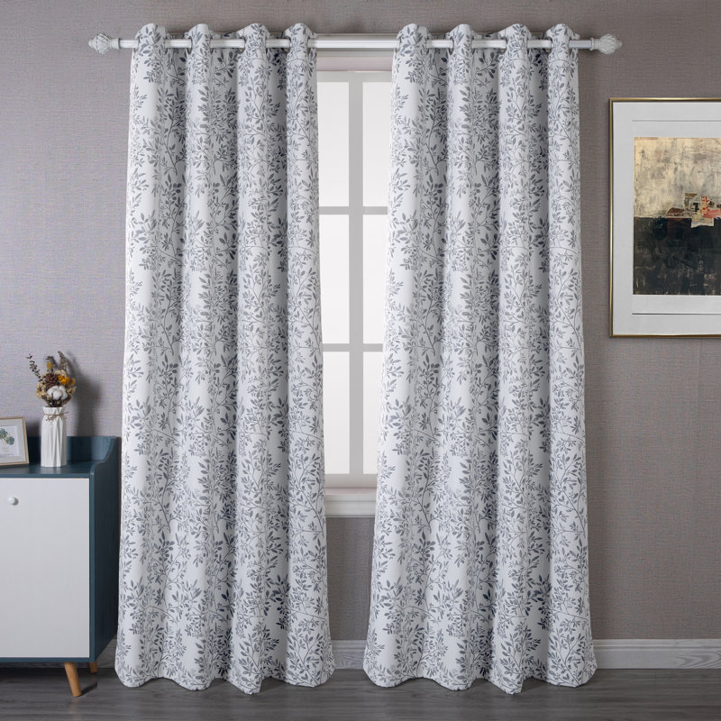 Rideaux à motif floral Bansri