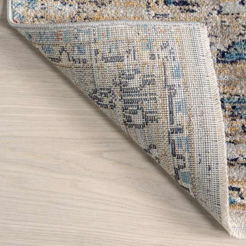 Tapis à motif de médaillon traditionnel Citrana, Rectangle 4 pi x 6 pi