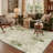 Safari Silk Animal Print Machine Washable Green / Beige Indoor Area Rug with Non-Slip Backing-1390753017
