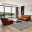 Pièce de salon en chenille 3 à la mode - assise profonde et dossier confortable et chic