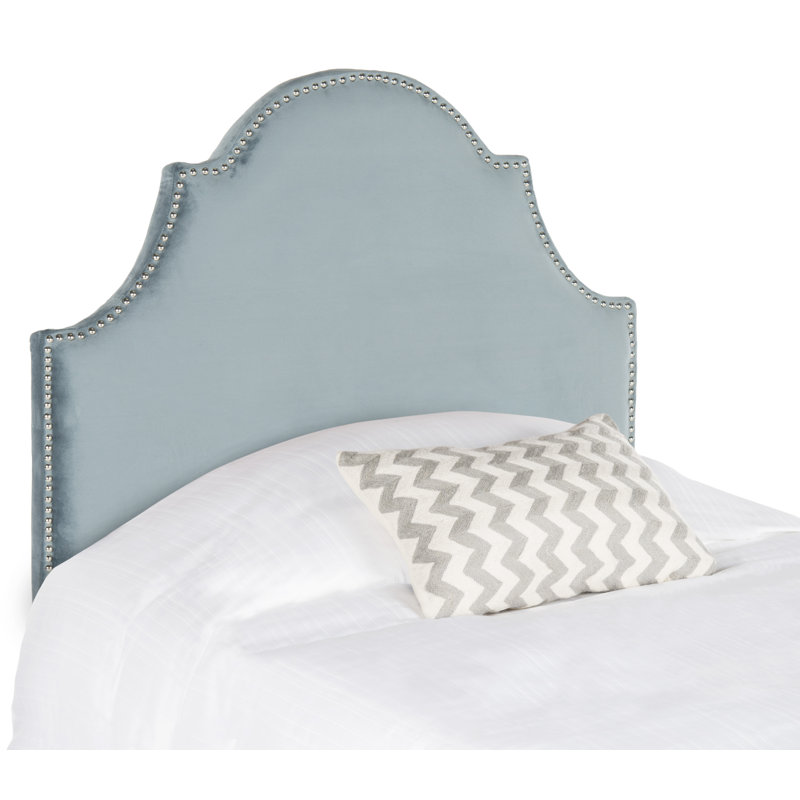 Caswell Upholstered Headboard, Wedgwood Blue, Twin, Cotton