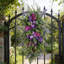 Couronne de fleurs printanières pour la porte d'entrée, guirlande de larmes de printemps été, couronne de tulipes artificielles, mur de mariage de tulipes à l'envers et mariage à domicile