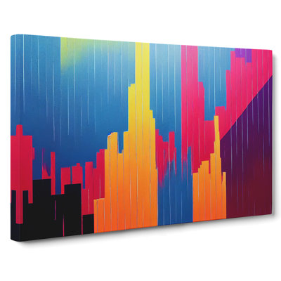 New York City Abstract Skyline Vol.4 - Wrapped Canvas