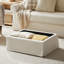 Repose-pieds rembourré avec rangement et plateau rabattable Lessman Farmhouse-686273455