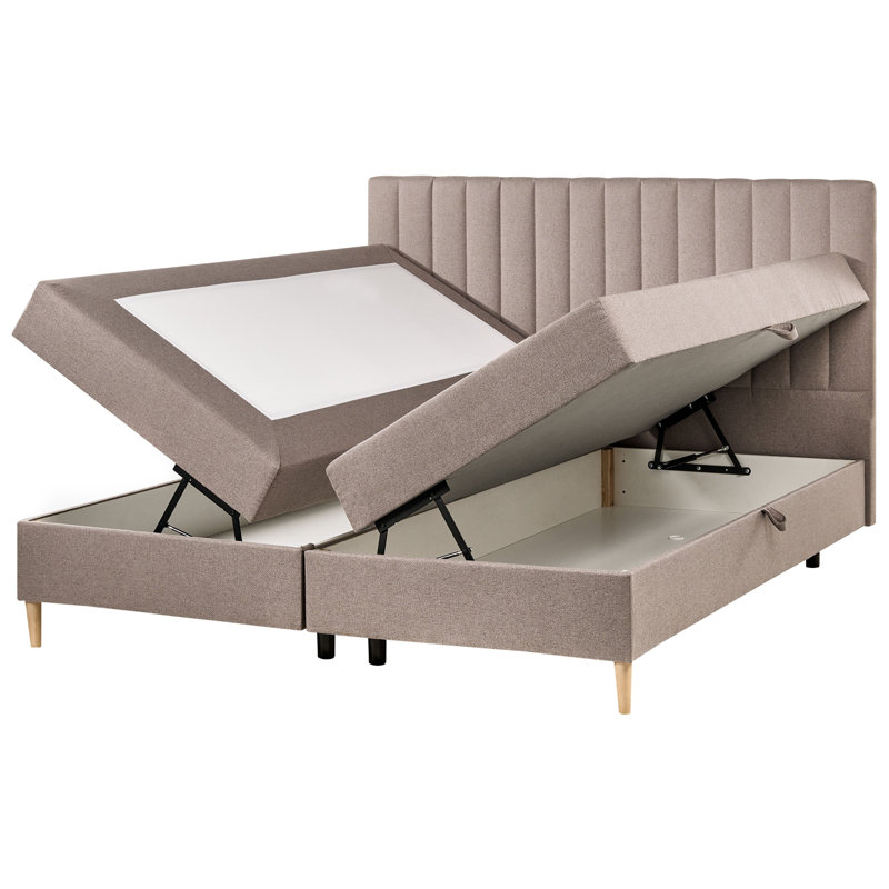 Upholstered Divan Bed, Super King (6'), Taupe