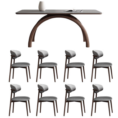 Table à manger rectangulaire moderne et chaise