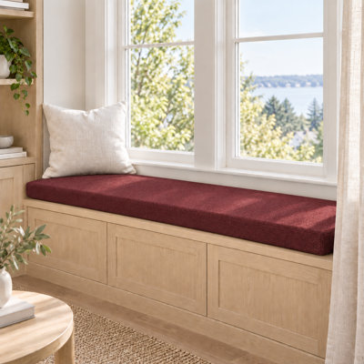2'' H Customizable Bench Cushion For Indoor/Outdoor Furniture/Chair/Window Seat, Premium 75D High-Resilience Foam
