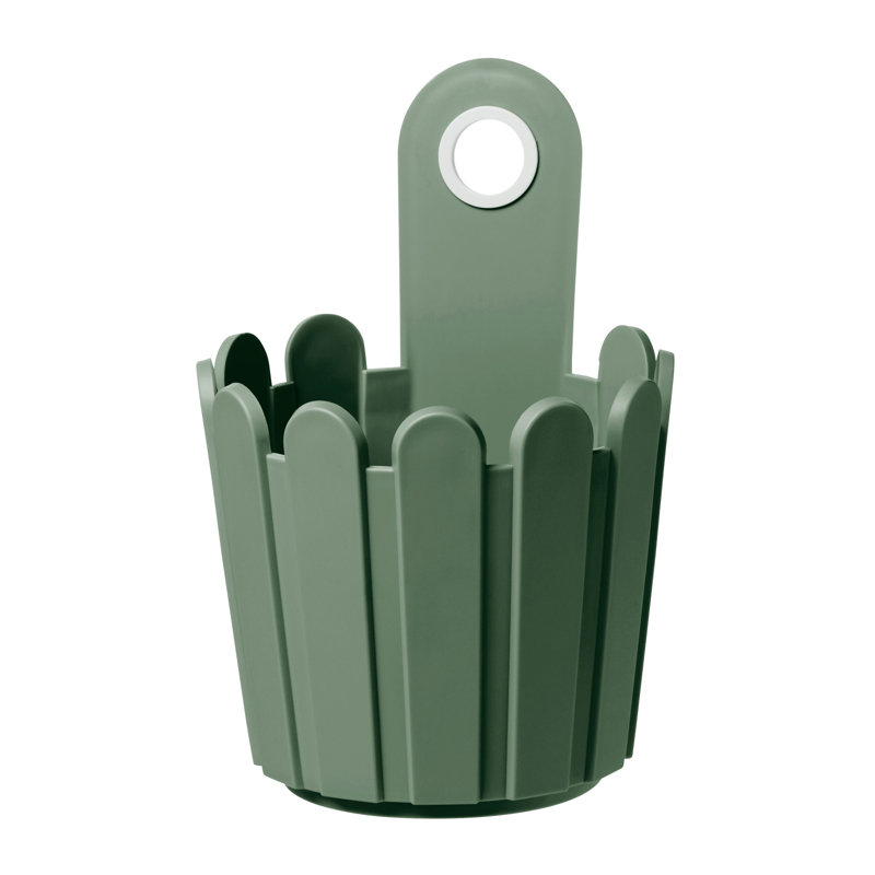 Planter,  Laurel Green, 22cm H x 15cm W x 15cm D