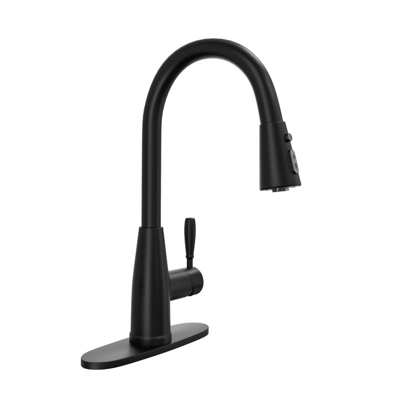 Robinet de cuisine Mondawe, Noir mat
