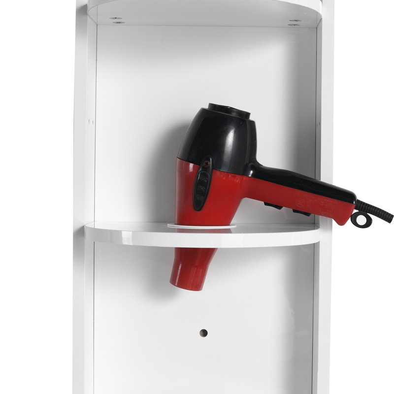 Bathroom Wall-Mounted Storage Rack, Float Mounting Design,(KD-Packing), Glossy White