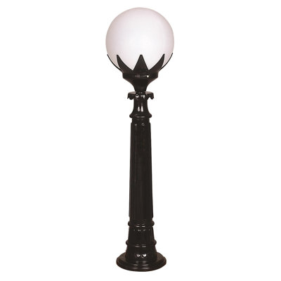 Stylish Outdoor Floor Lamp, Black & White, 37.4 x 9.8 inches | Durable ABS Body & Polyethylene Cap | E27 Socket, Max 40W | IP65 Weatherproof | Perfect for Nostalgic & Industrial Outdoor Spaces, Elegant Design