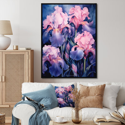 " Pink Blue Iris Petals II "