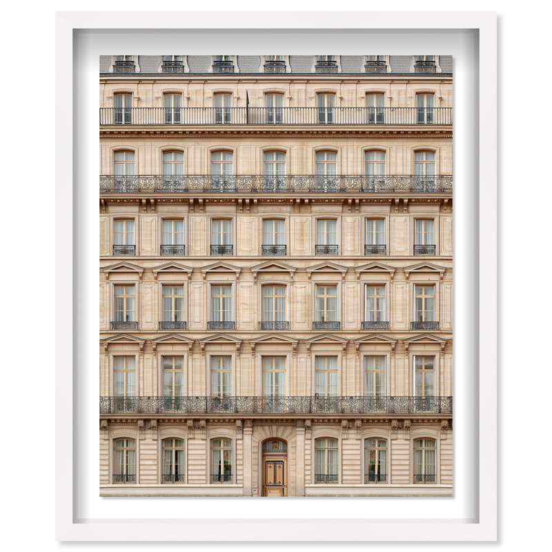 Sculpted Facade Shadowbox Architecture Print by Oliver Gal, Black Frame, 16 x 20, 46.5"H x 37.5"W, White Shadowbox