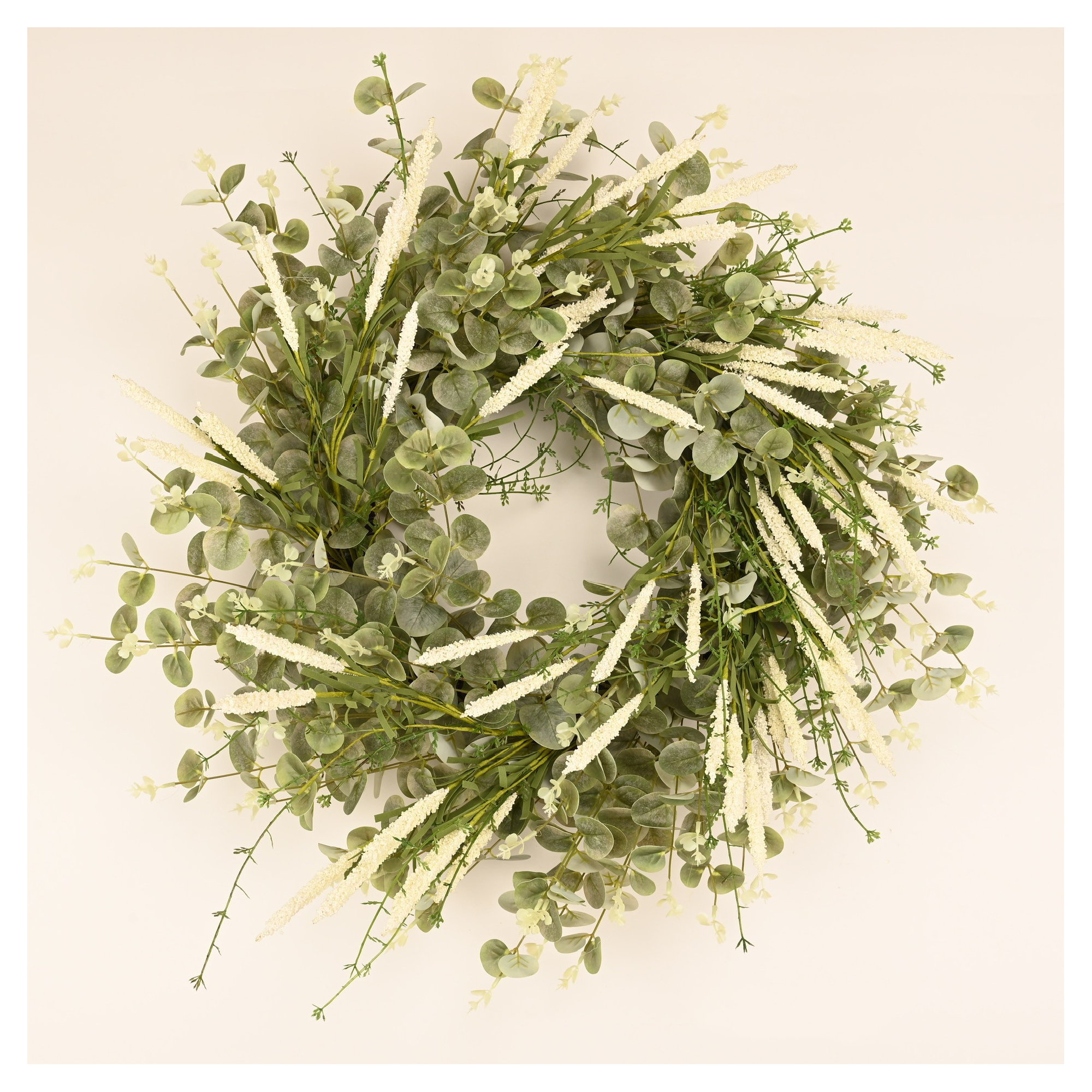 Nisswa 26" Every Day Eucalyptus Berry Front Door Wreath, White/Green