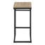 Table d'appoint, en forme de C, bout, côté, collation, salon, chambre à coucher, métal stratifié, contemporain, moderne-614129664
