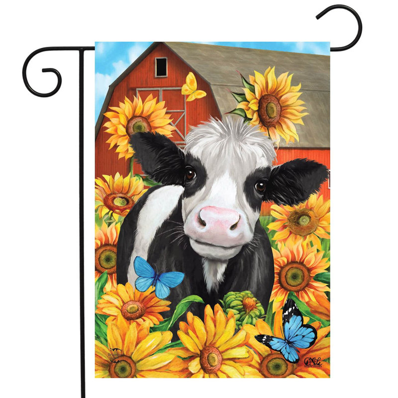 Drapeau de jardin Happy Cow Summer