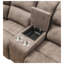 Canapé modulaire inclinable électrique avec port USB Olwen Mocha Nubuck