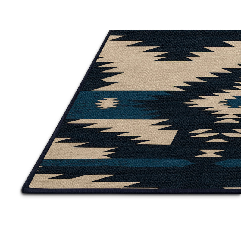 Washable Mountain Shadow Southwestern Area Rug, Rectangle 8' x 10'