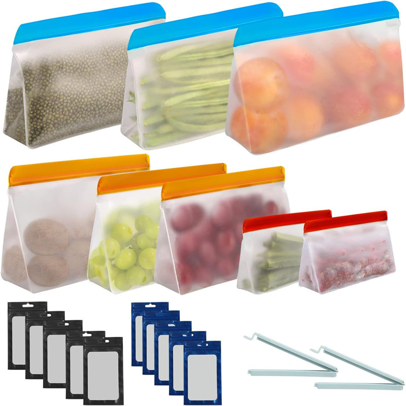 Sacs de rangement multicolores pour aliments