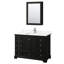Ensemble de meuble-lavabo simple autoportant 48 po avec plateau en quartz Deborah-98141130-98141126-98141129