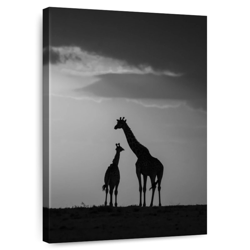 Brampt Giraffe's Affection, 12" H x 8" W