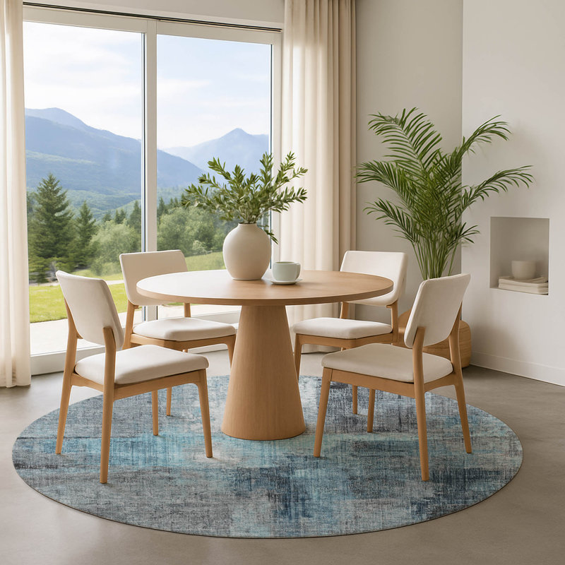 Premium Machine Washable Bucz AMF1759 Modern Rug, Round 8'