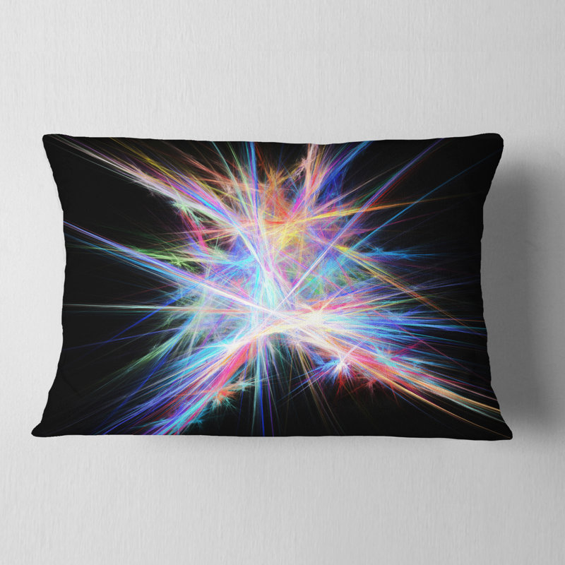Spectre de lumière bleu clair - coussin imprimé abstrait