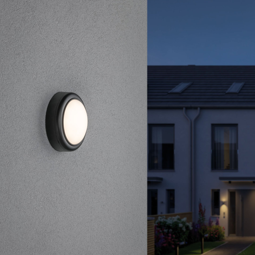 Outdoor Basic Anthracite 6.6cm H Integrated LED Outdoor Armed Sconce