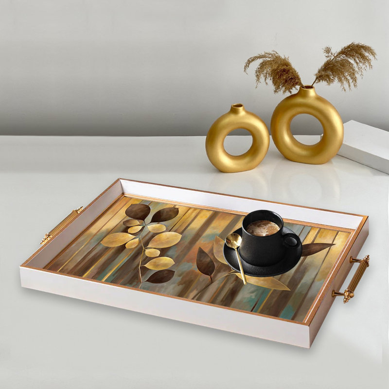 Elegant Glass Tray, 19.7 x 11.4 x 1.4 inches | 100% Durable Glass Construction | Easy to Clean with Damp Cloth | Ideal for Serving, Decorative Display, and Organizing | Stylish Addition to Home Décor