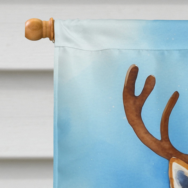 Drapeau de Noël maison de renne, Akita
